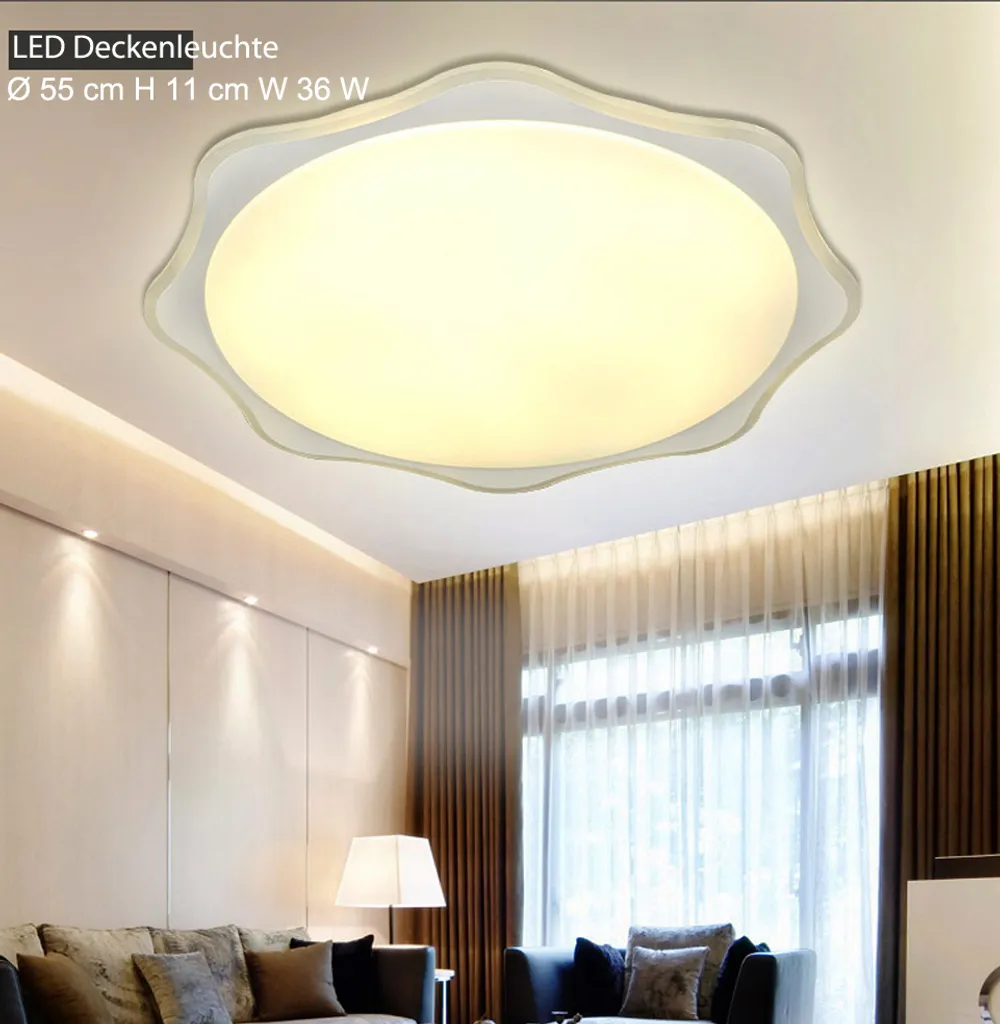 Plafonnier LED 36W à intensité variable - Design plat Ø 55 cm classe A+ - 3