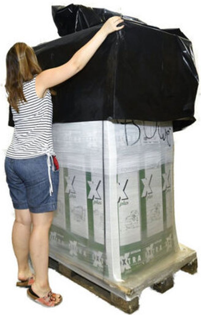 10x Schrumpfhaube Palettenhaube 1250+ 850x1800mm schwarz 125my