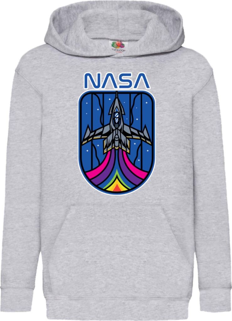Kinder Kapuzenpullover Nasa Space Theme Nasa 008, 9-11 Jahr - 140 / Grau