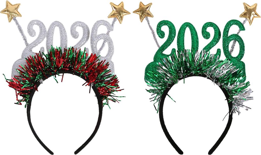 Glitzerndes Haarband 2026 für Silvester, Weihnachtsfeiern und festliche Anlässe – Haaraccessoire mit Sternen