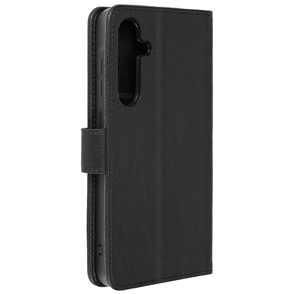 Avizar, Kunstlederetui mit Standfunktion Samsung Galaxy A35 5G, Schwarz
