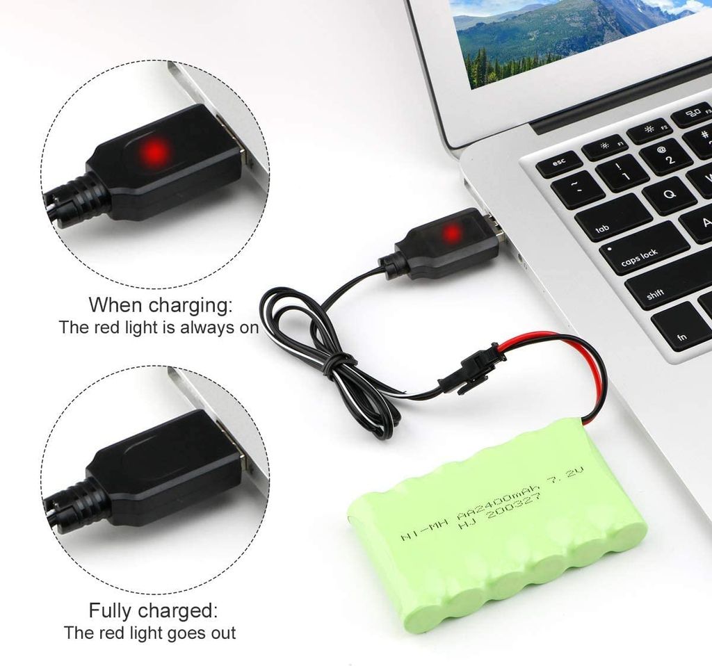 Batteria 5v Batteria Ricaricabile NiMH 7.2V 2400mAh Per Auto RC E