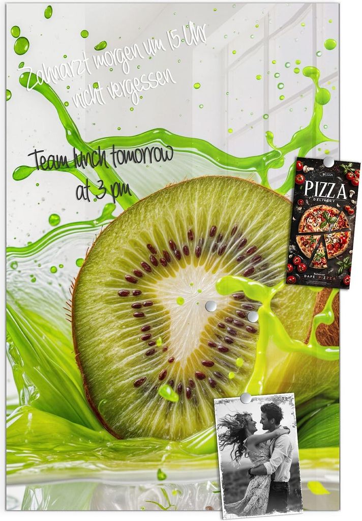 Magnettafel 40x60cm Pinnwand Whiteboard beschreibbar - Kiwi Spritzer