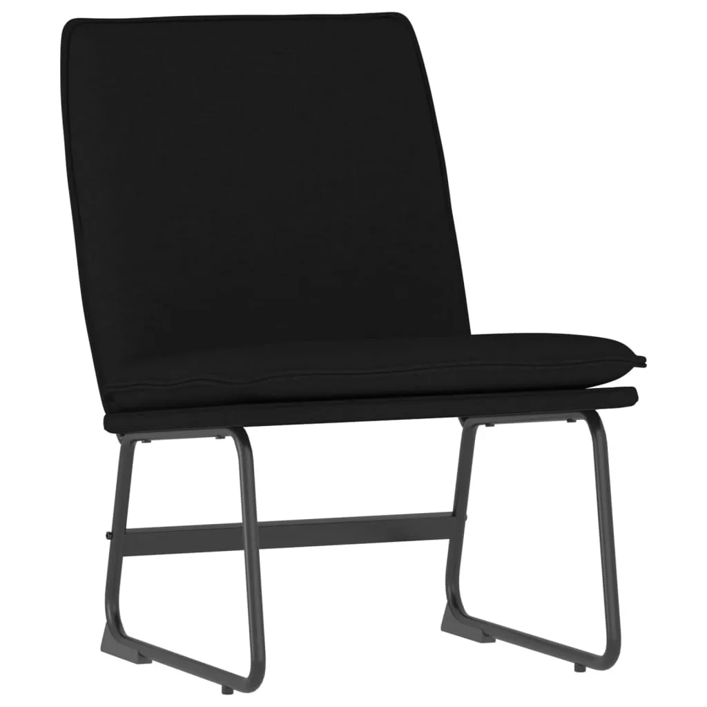 SYFAX™ Sedia Lounge Nera in Tessuto 52x75x76 cm - Poltrona Design Offerta