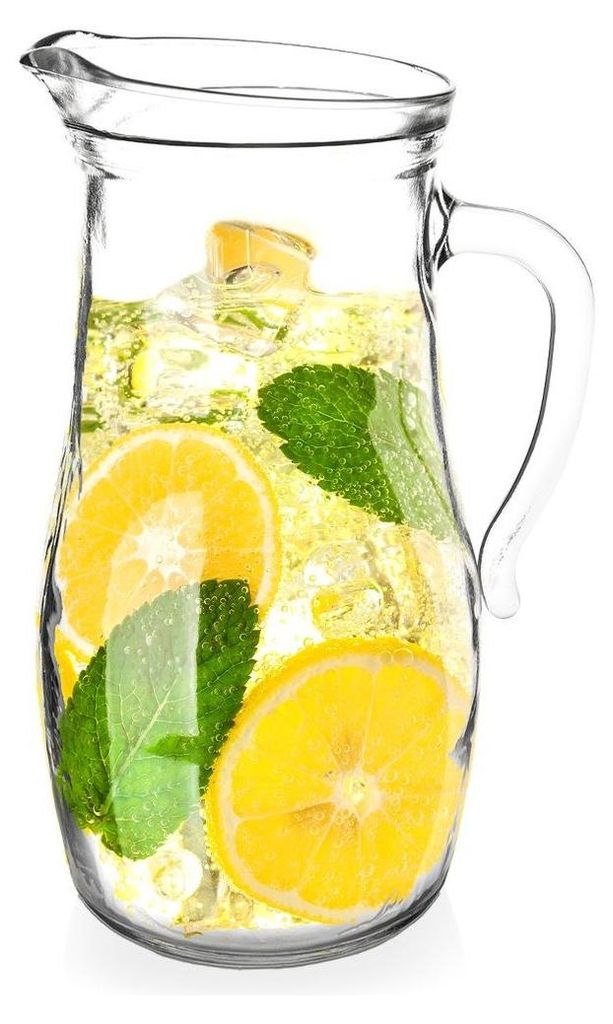 Glaskrug für Getränke: Wasser, Saft, Limonade, Eistee Produktbild 