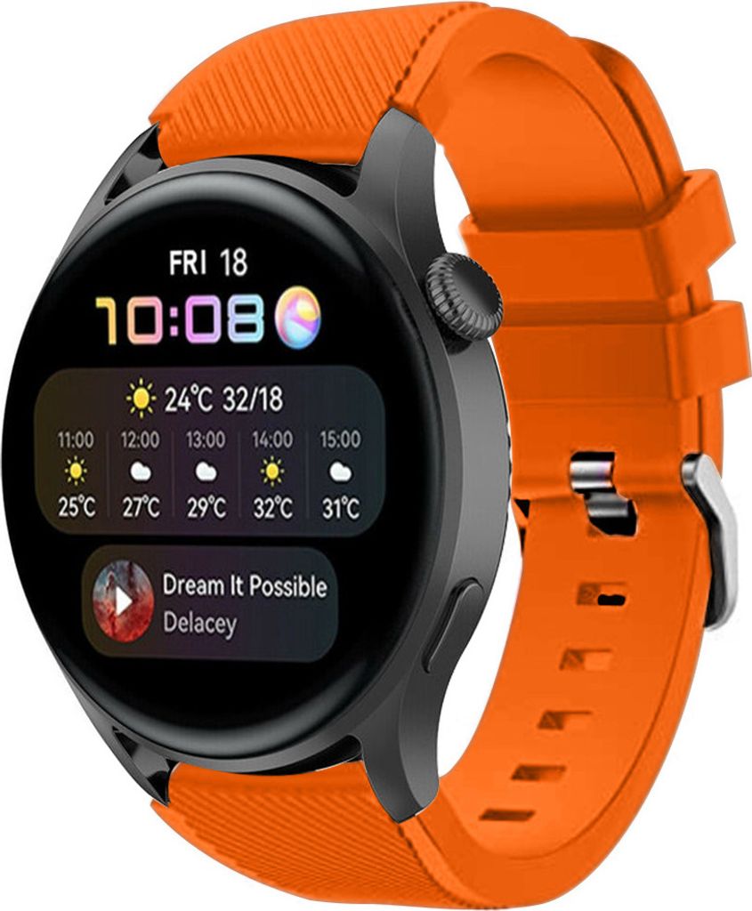 Strap-it Huawei Watch 3 (Pro) Silikonarmband (Orange)