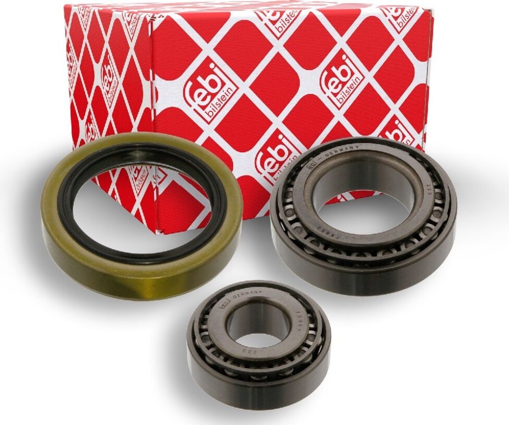 FEBI BILSTEIN Radlagersatz Vorne Links Vorne Rechts passend für MERCEDES-BENZ Stufenheck (W123) Kegelrollenlager 65mm 50mm 05577