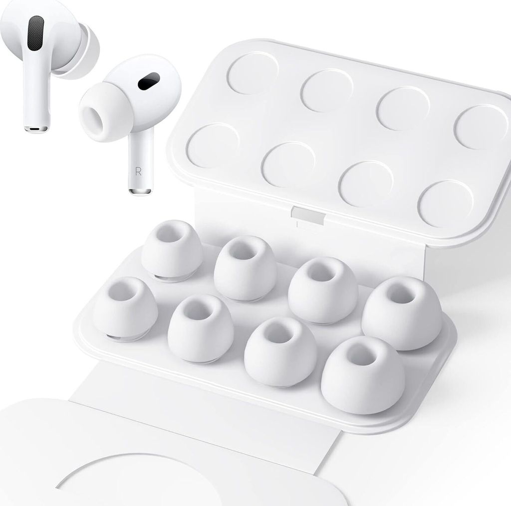 4 Paar Silikontips für Airpods Pro/Airpods Pro 2 mit Loch Produktbild 