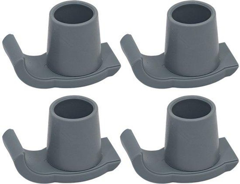 Vierer-Set Gummifußpolster, universelles, notwendiges Gehstücksentlein für Senioren, Gehstücksentlein für Senioren - 28 mm, Grau