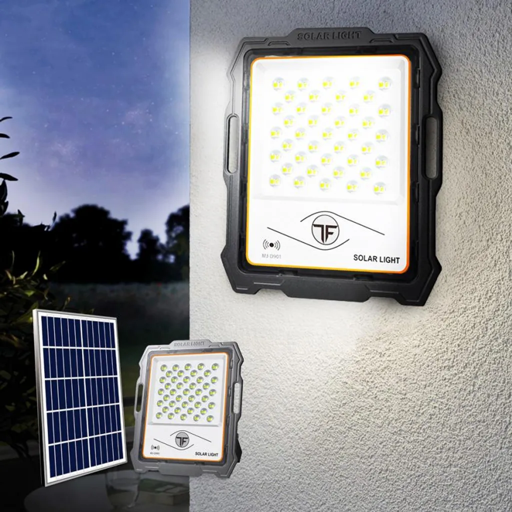 Projecteur LED 100W Solaire Inluminatio M avec Panneau et Télécommande