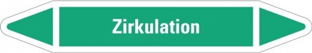 Dreifke Aufkleber I RKZ-Etikett Zirkulation, grün/weiß, für Ø 25-40mm, 154x2...