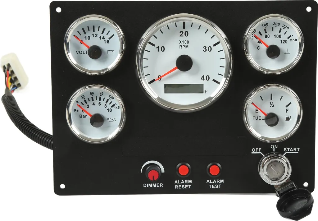 Tableau de Bord Bateau 5 Jauges : Évitez les Pannes Moteur 4000 RPM