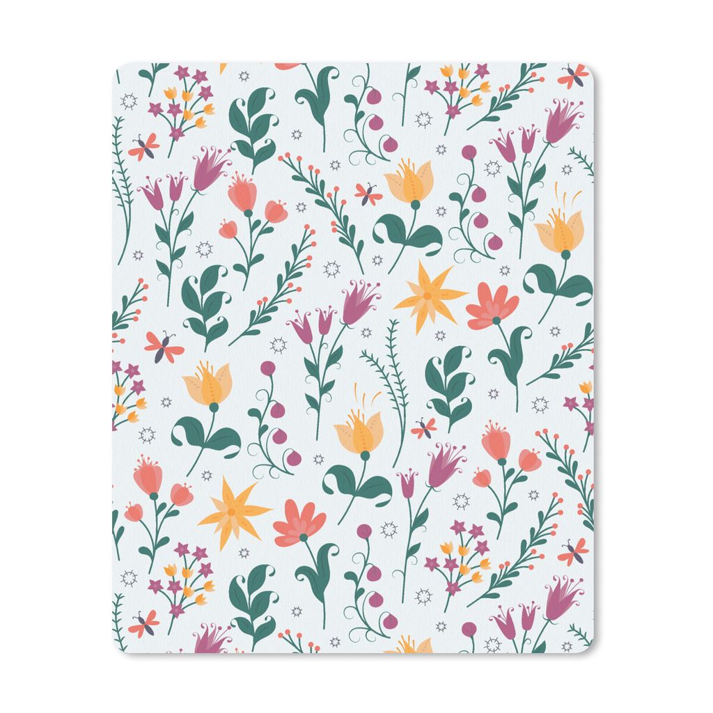 Podložka pod myš - Vzory - Kvety - listy - 19x23cm - Obrázok produktu 