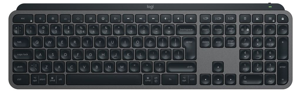 Logitech MX Keys Combo for Business - Tastatur-und-Maus-Set - hinterleuchtet - kabellos - Bluetooth LE - QWERTY - US International - Graphite