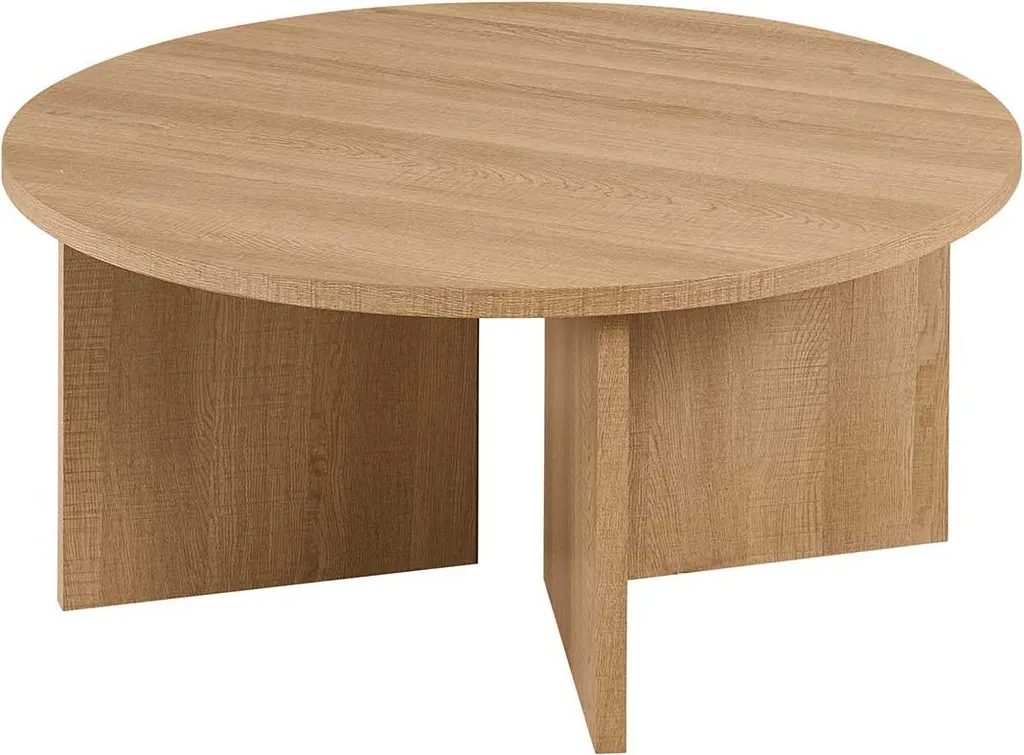 Grande table basse ronde Drasir Ø90cm pour apéritifs et salon cosy