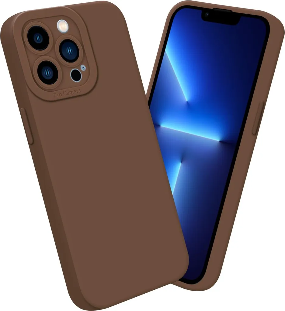 Cover iPhone 13 Pro Cadorabo Marrone - Silicone Morbido e Resistente - 5