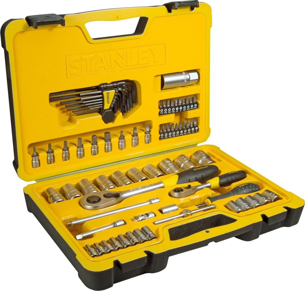 STANLEY SCHLÜSSELSATZ 1/4"",1/2"" 75-tlg.