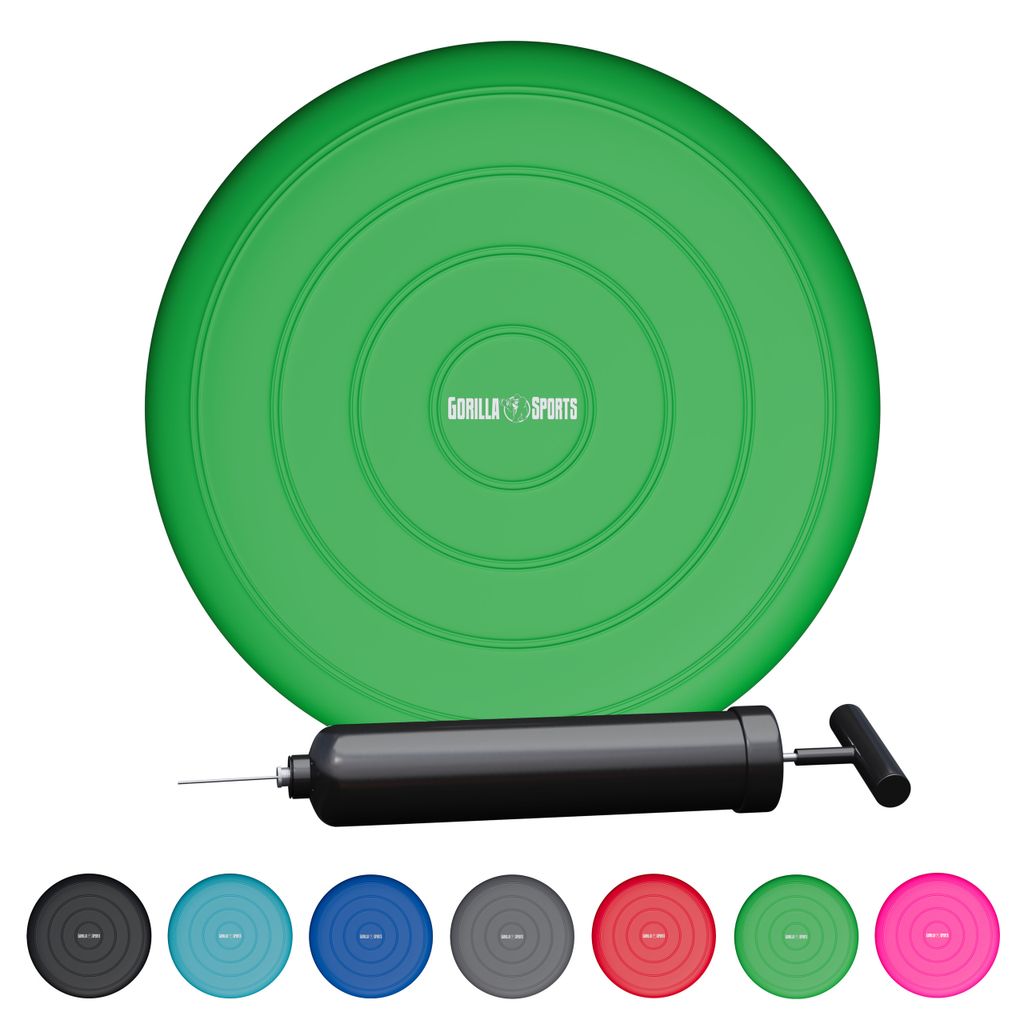 GORILLA SPORTS® Ballsitzkissen - Grün, inkl. Pumpe, 33cm Produktbild 