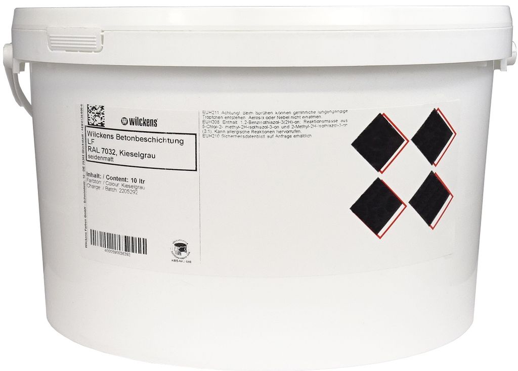 Wilckens Betonbeschichtung LF seidenmatt, 10 l, RAL 7032 Produktbild 