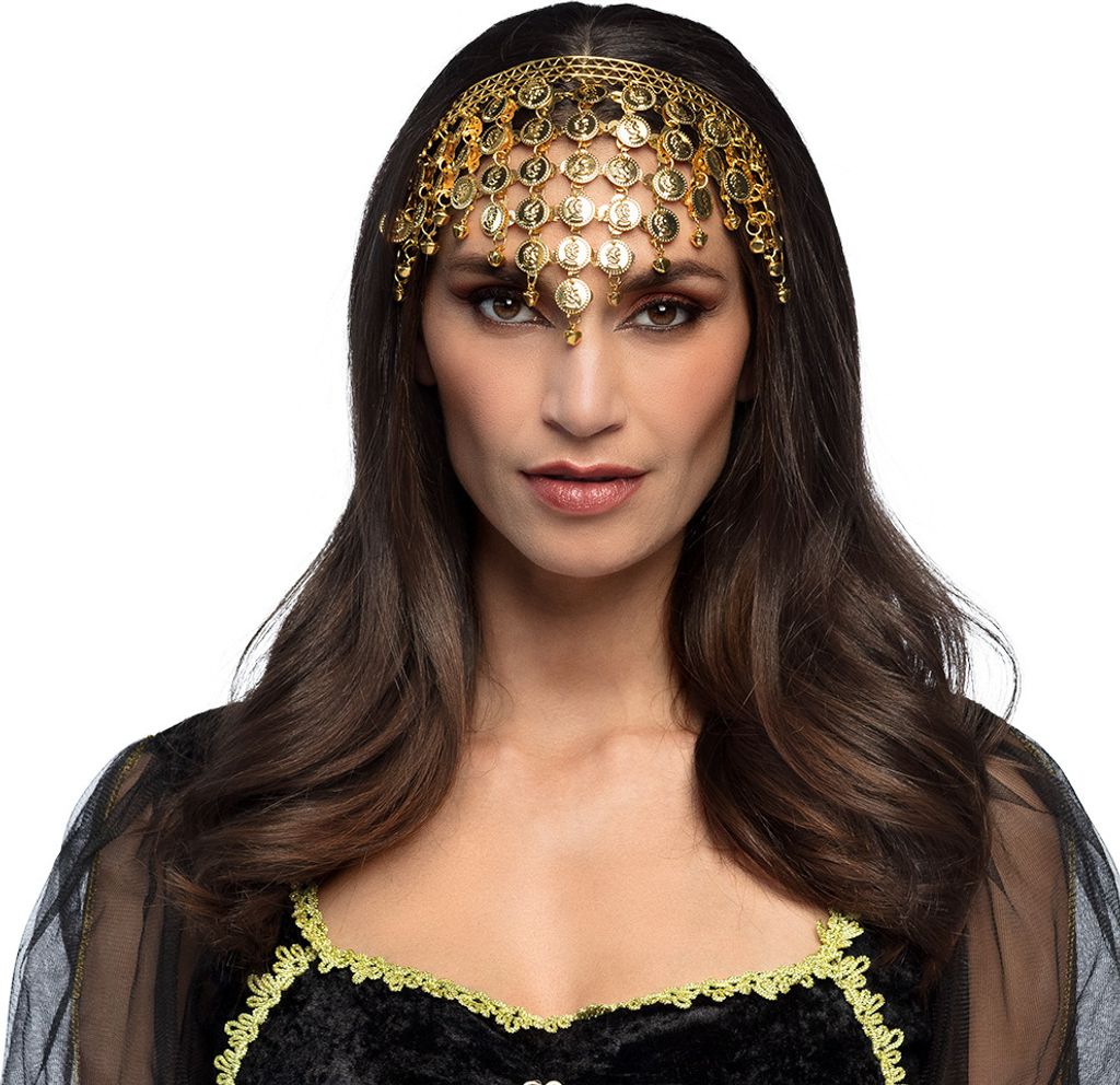 Orientalischer Kopfschmuck mit Münzen Gold Orient 1001 Nacht