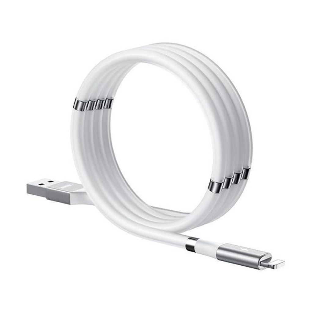Remax selbstorganisierender magnetischer USB - Lightning Kabel 2,1 A 1 m wei (RC-125i white)