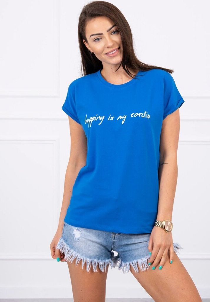 Kesi Damen-T-Shirt mit Aufdruck Kuse kornblumenblau Universal