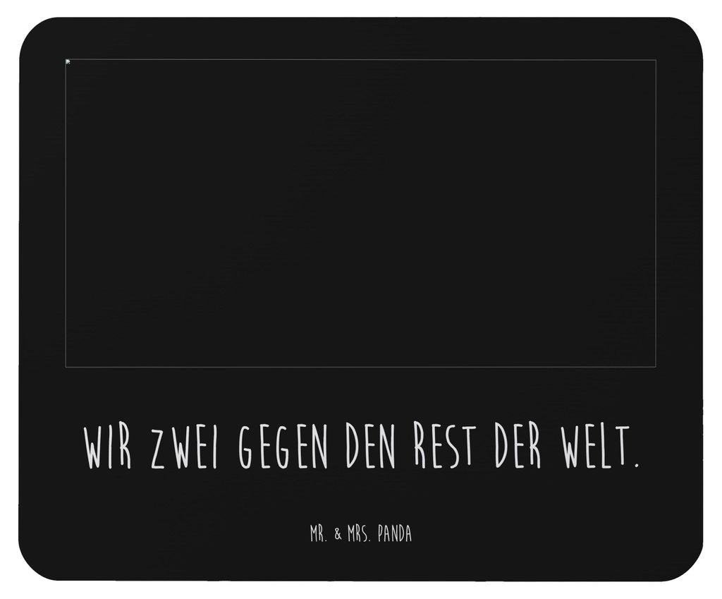 Mr. & Mrs. Panda Mouse Pad Mäuse Herz - Schwarz - Geschenk, Maus, Mousepad, Mauspad, Lieblingsmensch, glücklich, computer, mausteppich, Hochzeit,...