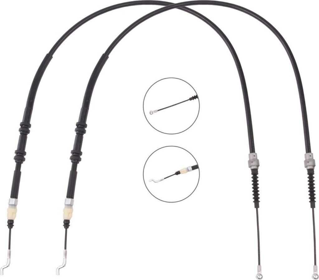 RIDEX Handbremsseil Seilzug Feststellbremse für VW Transporter V Bus (7HB, 7HJ, 7EB, 7EJ, 7EF, 7EG, 7HF, 7EC) Hinten 124C1176
