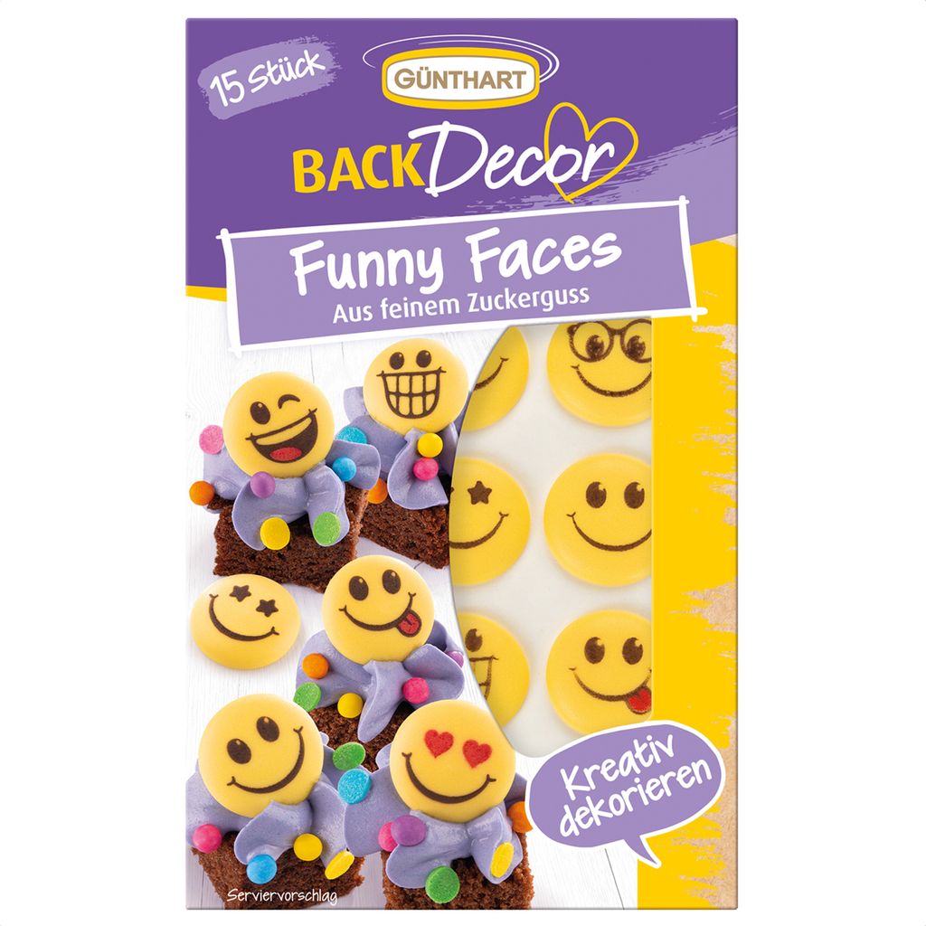 BackDecor 15 Funny Faces en sucre Image du produit 