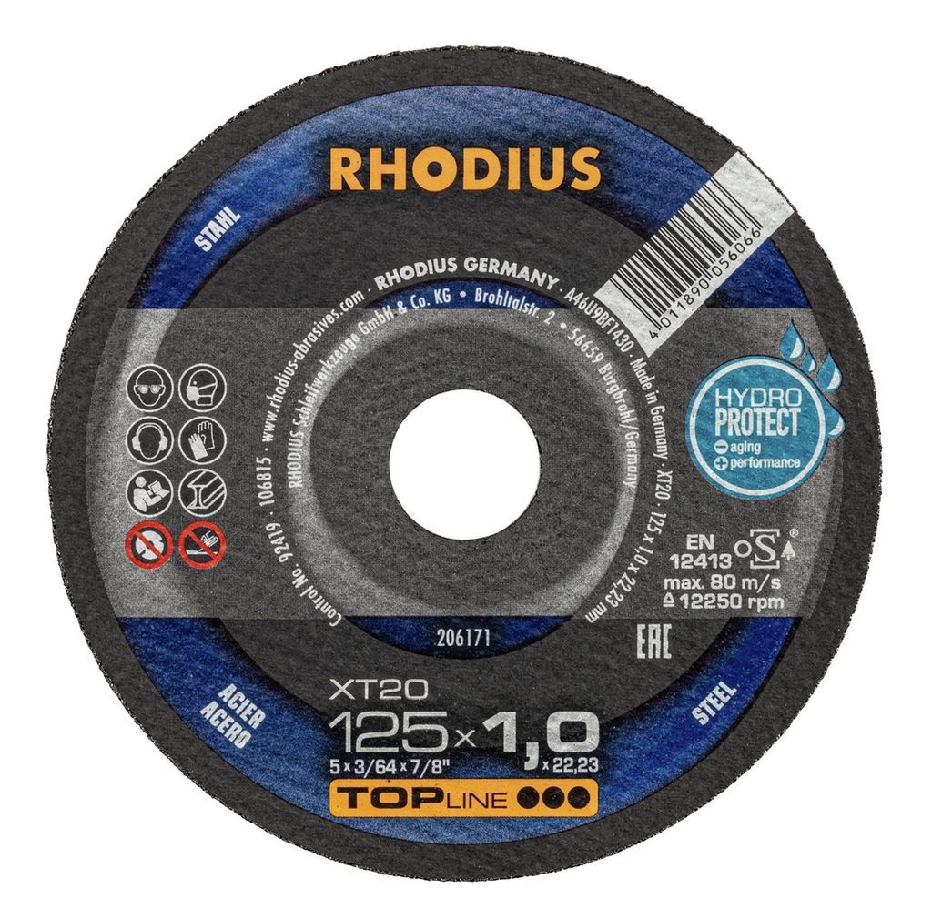 Rhodius 206171 Cutting disc (straight) 125 mm 1 pc(s) Steel Produktbild 