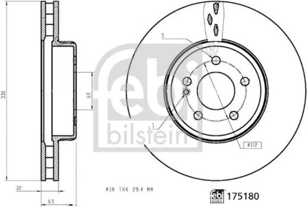 Disque de frein ventilé haute qualité pour Mercedes GLC et Classe E W213