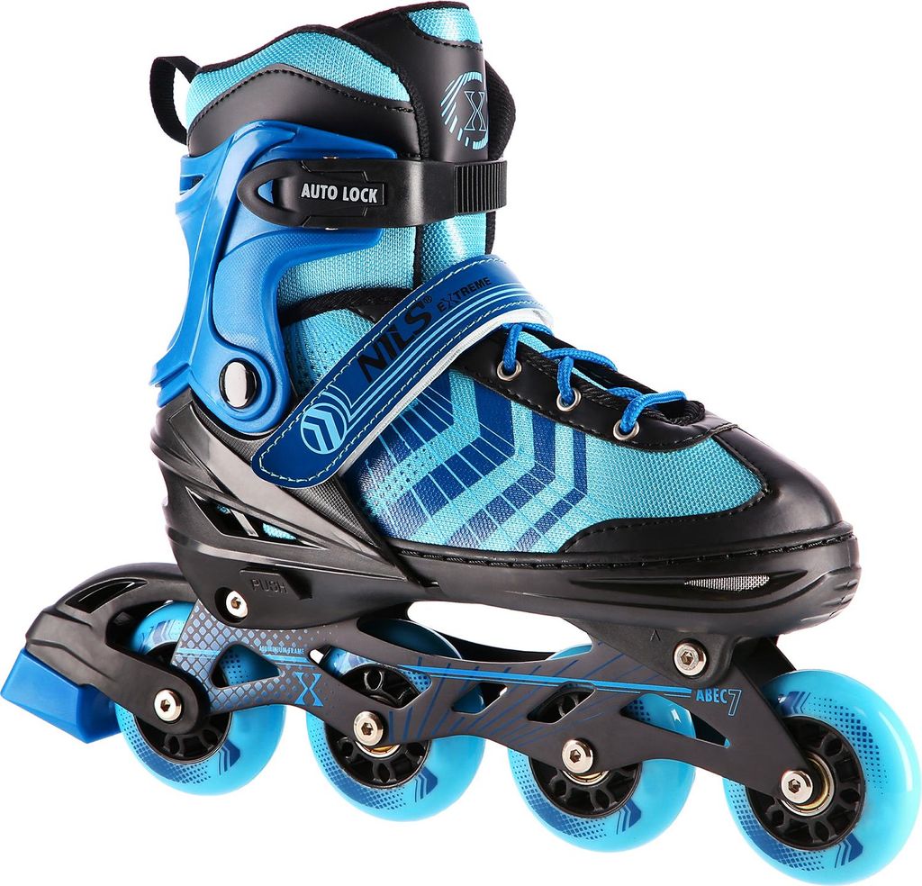 A single inline skate is shown against a white background.