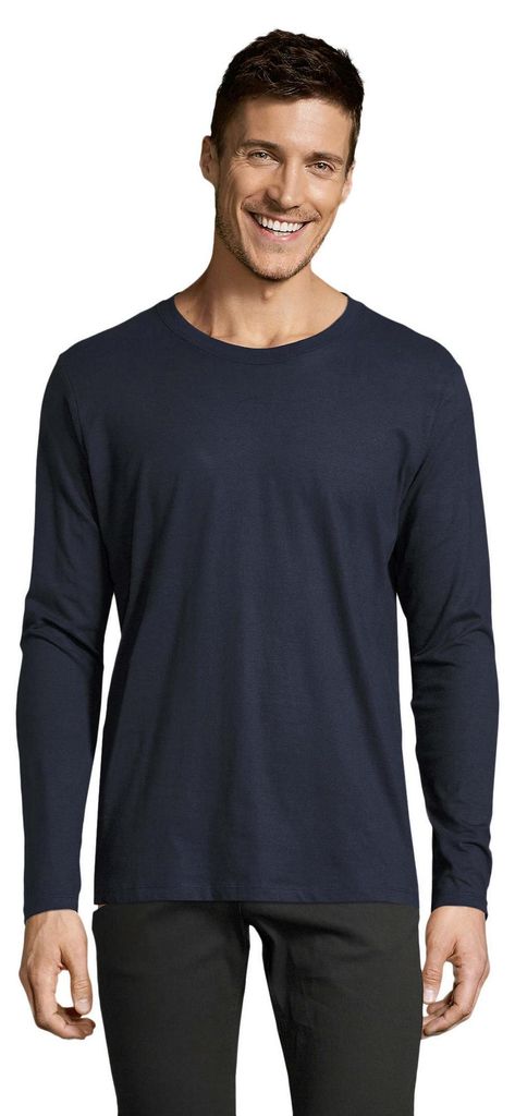 SOLS - "Imperial" T-Shirt für Herren Langärmlig LT1981 (XL) (Dunkelblau)