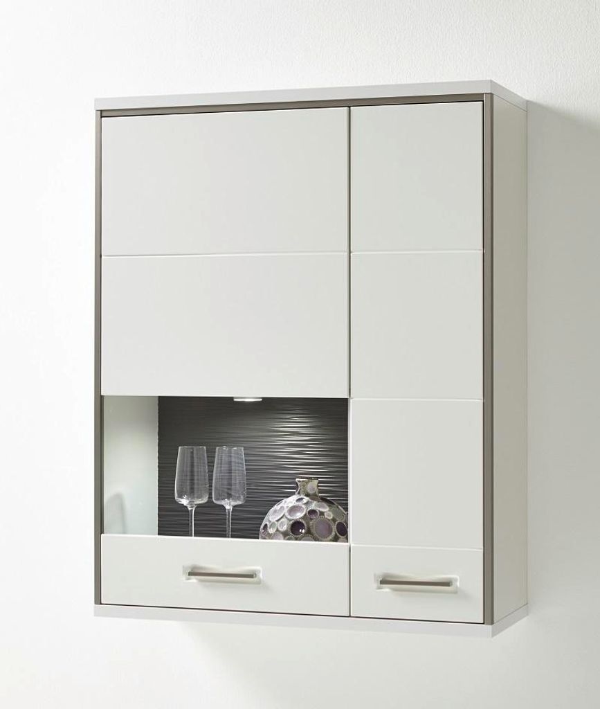 Hängeschrank Hängekommode Trento | weiß Hochglanz | ohne Beleuchtung