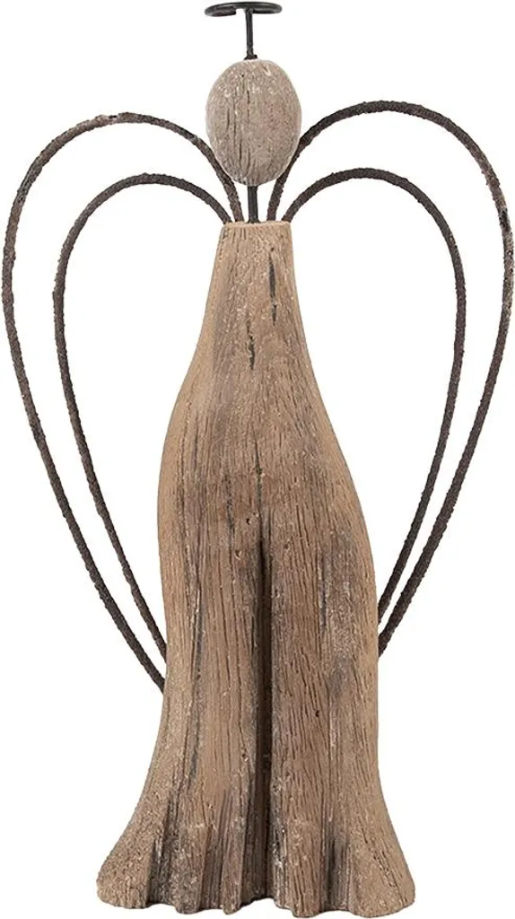 Ange Déco Design 14x26 cm Bois Brun Clayre & Eef - Silhouette Élancée