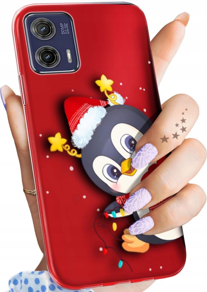 BEDRUCKTE HÜLLEN für MOTOROLA MOTO G73 HANDYHÜLLEN HANDY SCHUTZ HÜLLE CASE SILIKON MUSTER WEIHNACHTEN SANTA CLAUS CHRISTMAS