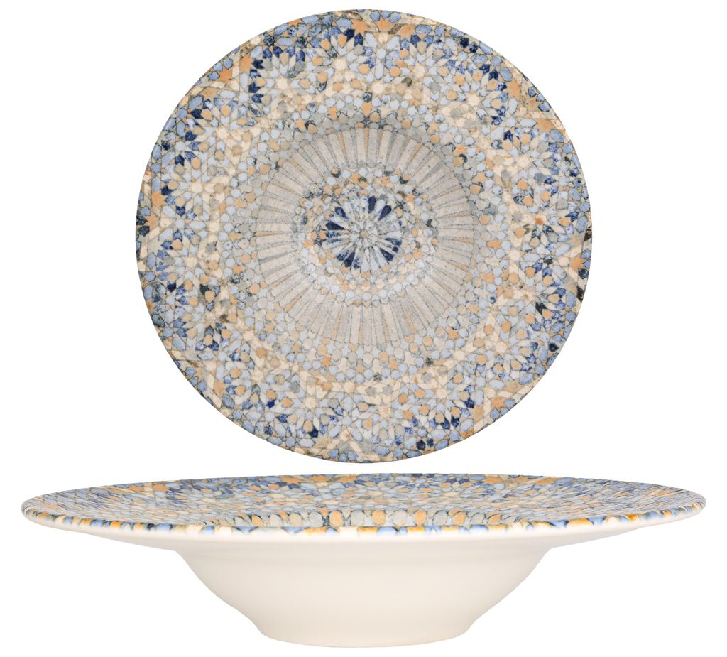 Piatto per pasta Bonna - Mosaico Luca - Porcellana - 28 cm Immagine del prodotto 