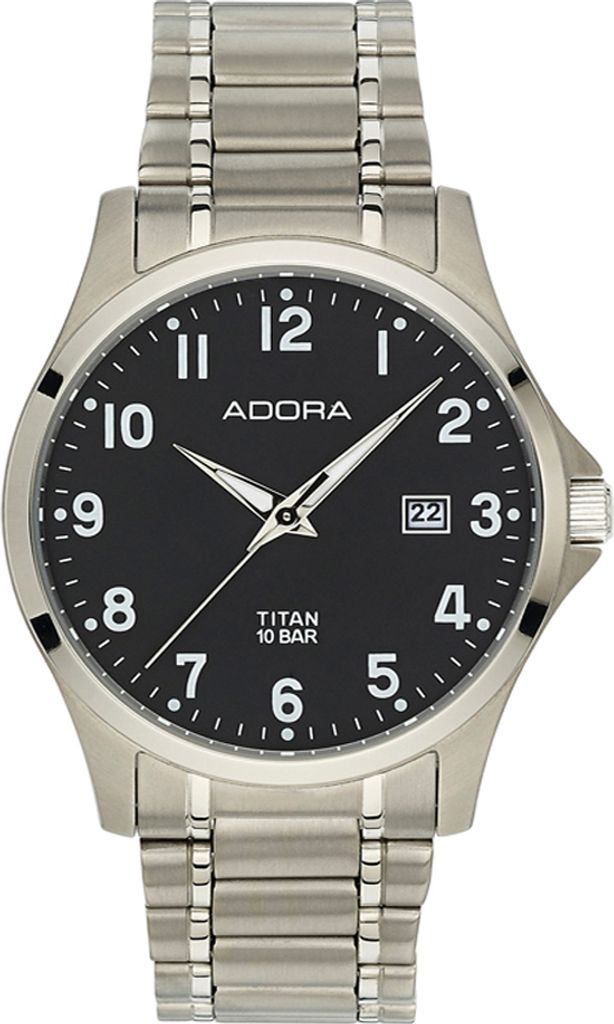 Herren Uhr Armbanduhr Material Titan Titanium Adora 10 atm Produktbild 