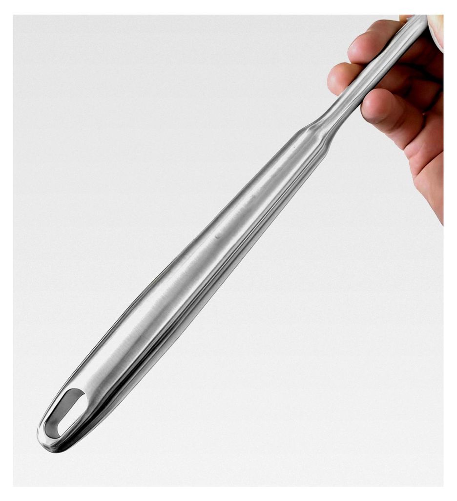 Edelstahl Schaumlöffel 41 cm mit langem Griff, Seiher für Teigwaren, Gemüse und Frittiergut – Geeignet für Küche und Gastronomie