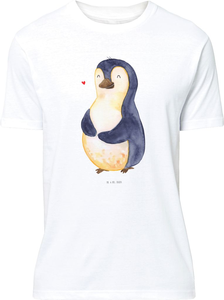 Mr. & Mrs. Panda S T-Shirt Pinguin Diät - Weiß - Geschenk, mit Spruch, Abnehmen, Statement-Shirt, Bauch, Design, Bierbauch, Tshirt, Motivation