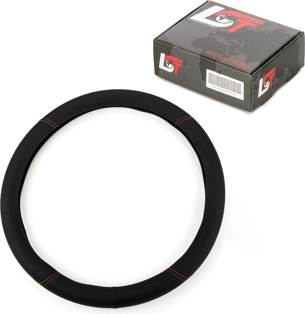 Lenkradbezug Ø 38x9 cm schwarz rot für SAAB für OPEL für VOLVO für VAUXHALL