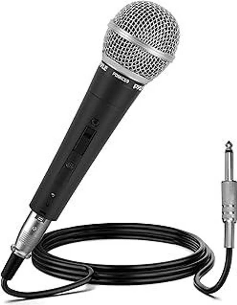 Pyle Microfono per Karaoke Cardioide con Cavo 4.5m e Interruttore