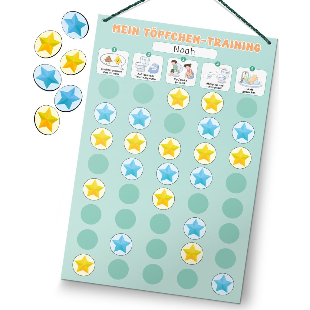 Töpfchen Training Kinder magnetisch - Magnettafel mit 60 Produktbild 