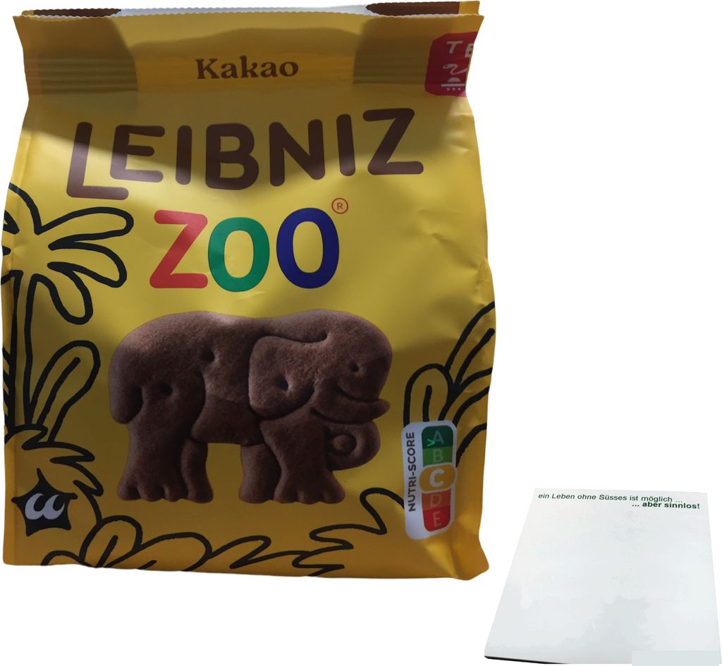 Leibniz Kakao Zoo Safari (125g Beutel) + usy Block