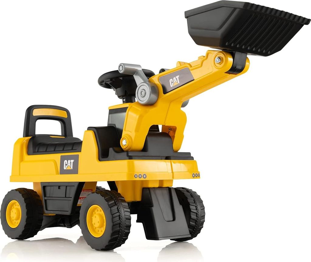 GOPLUS Kinder Sitzbagger, Kinder Bulldozer mit Versteckter Stauraum, Hupenknopf & Anti-Rollover-Vorrichtung, Kinderauto für Kinder von 1-3 Jahren,...