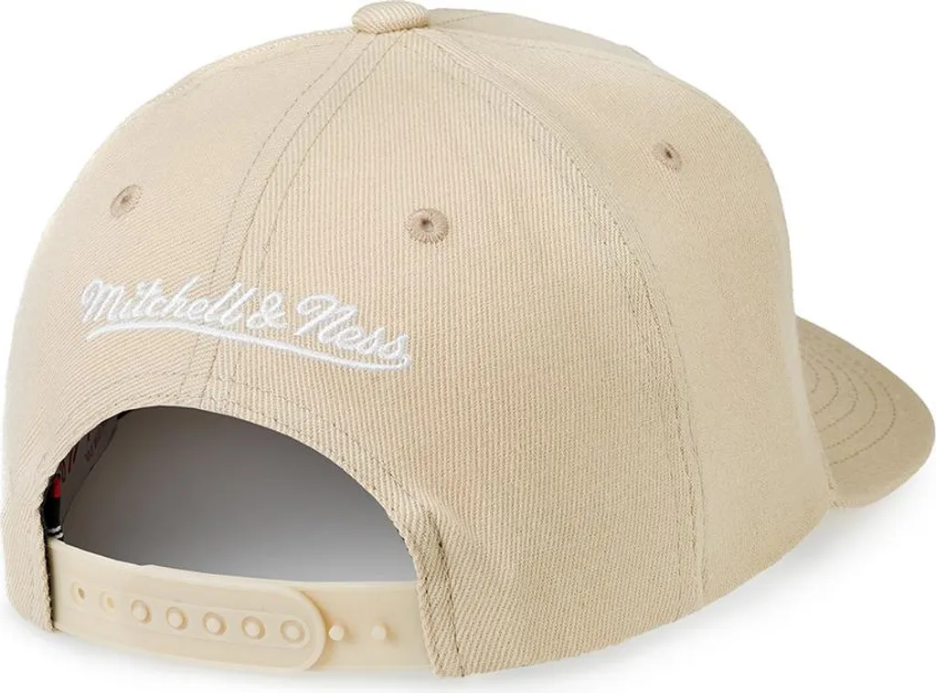 Casquette Snapback Ajustable Mitchell & Ness Pinscript en Coton Khaki