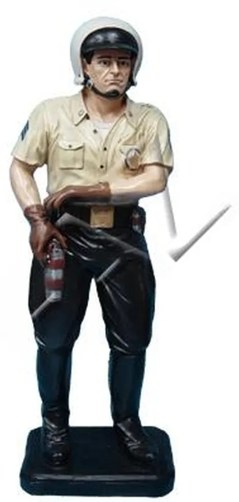 Statue Jardin Policier USA Résistante UV pour Décoration Extérieure