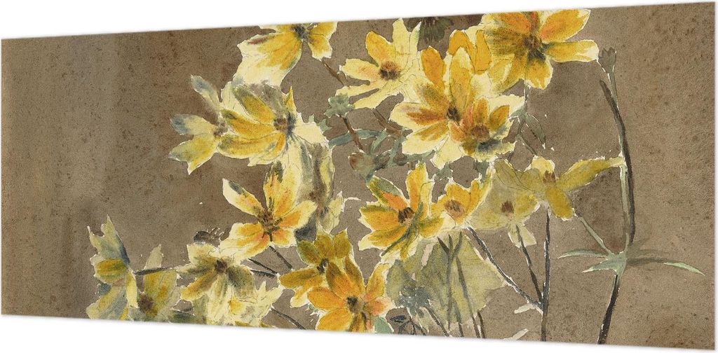 Wandtapete - Dekorative Tapete für Wohnzimmer- Tapetenfolie für Wanddekoration - 208x146 cm - Sonniger Blumenstrauß