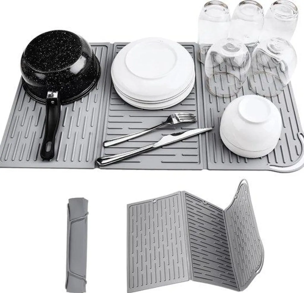 Égouttoir pliable gain de place 60 x 33 cm idéal pour petites cuisines
