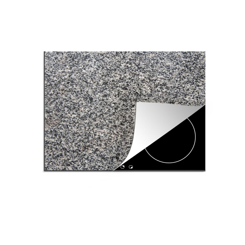 KitchenYeah Herdabdeckplatte Granit - Industriell - Design - Grau , 58x51cm, Küche Deko, Glaskeramikkochfeld Herdabdeckung, Abdeckplatte fùr Ko...